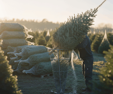 siatki do pakowania choinek