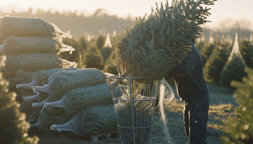 siatki do pakowania choinek